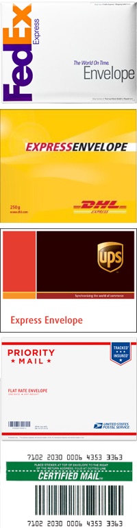 Mail your documents using the right service for your needs.